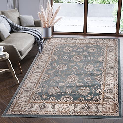 Mazovia Orientalisch Teppich - Traditioneller Teppich für Wohnzimmer, Esszimmer - Orient Teppiche Ornament - ÖKO-TEX Wohnzimmerteppich Blau - 160 x 220 cm von Mazovia