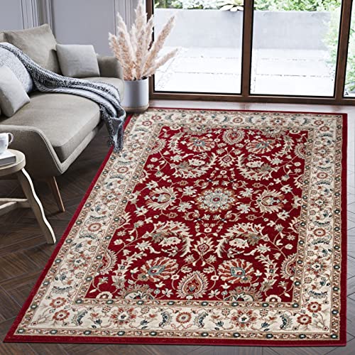 Mazovia Orientalisch Teppich - Traditioneller Teppich für Wohnzimmer, Esszimmer - Orient Teppiche Ornament - ÖKO-TEX Wohnzimmerteppich Rot - 120 x 170 cm von Mazovia