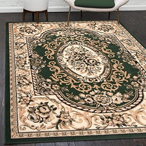 Mazovia Orientalisch Vintage Teppich - Kurzflor - Muster mit Medaillon - Traditioneller Teppich für Wohnzimmer, Esszimmer - ÖKO-TEX Wohnzimmerteppich - Grün 80 x 150 cm Mazovia Orientalisch Vintage Teppich - Kurzflor - Muster mit Medaillon - Traditioneller Teppich für Wohnzimmer, Esszimmer - ÖKO-TEX Wohnzimmerteppich - Grün 80 x 150 cm von Mazovia