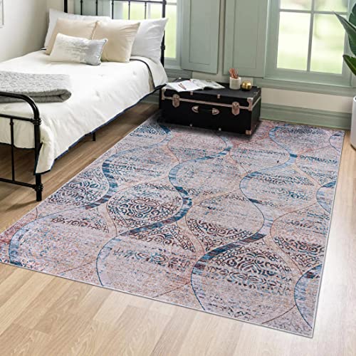 Mazovia Orientalisch Vintage Teppich - Kurzflor Waschbar - Weich Traditioneller Teppich für Wohnzimmer, Schlafzimmer, Esszimmer – Oriental Teppiche - Bunt 160 x 230 cm von Mazovia