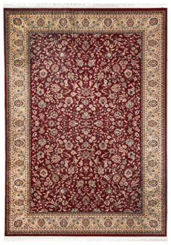 Mazovia Orientalisch Vintage Teppich - Kurzflor Waschbar - Weich Traditioneller Teppich für Wohnzimmer, Schlafzimmer, Esszimmer – Oriental Teppiche - Rot 120 x 170 cm von Mazovia