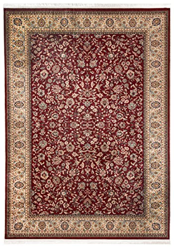 Mazovia Orientalisch Vintage Teppich - Kurzflor Waschbar - Weich Traditioneller Teppich für Wohnzimmer, Schlafzimmer, Esszimmer – Oriental Teppiche - Rot 160 x 230 cm von Mazovia