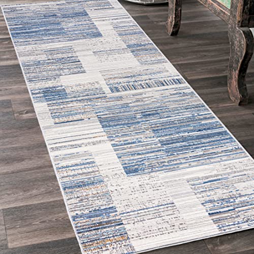 Mazovia Teppich Läufer Flur - Modern Teppichläufer – Kurzflor, Weich - für Vorzimmer Eingangsbereich Schlafzimmer Küche Korridor - Abstrakt Muster - 60 cm Breite Grau Blau 1 60 x 450 cm Mazovia Teppich Läufer Flur - Modern Teppichläufer – Kurzflor, Weich - für Vorzimmer Eingangsbereich Schlafzimmer Küche Korridor - Abstrakt Muster - 60 cm Breite Grau Blau 1 60 x 450 cm von Mazovia