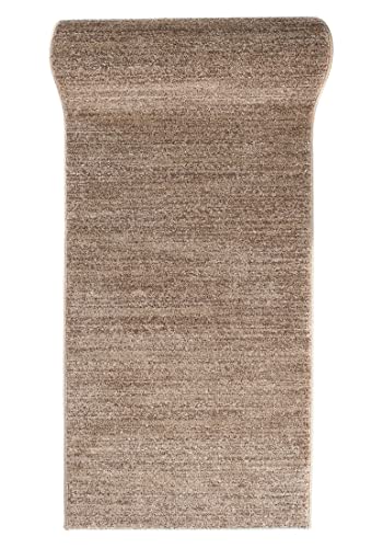 Mazovia Teppich Läufer Flur - Modern Teppichläufer - Kurzflor Flurläufer für Vorzimmer, Schlafzimmer, Küche - ÖKO-TEX Zertifiziert - Meterware - Beige - 100 x 125 cm von Mazovia