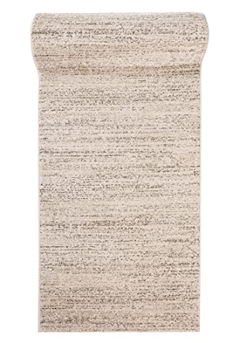 Mazovia Teppich Läufer Flur - Modern Teppichläufer - Kurzflor Flurläufer für Vorzimmer, Schlafzimmer, Küche - ÖKO-TEX Zertifiziert - Meterware - Creme Beige - 100 x 725 cm von Mazovia