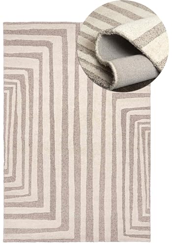 Mazovia Wollteppich - Natürliches Material Japandi, Handwebteppich Robust & Naturprodukt, für Wohnzimmer, Schlafzimmer, Esszimmer - Creme Natur - 200 x 300 cm Mazovia Wollteppich - Natürliches Material Japandi, Handwebteppich Robust & Naturprodukt, für Wohnzimmer, Schlafzimmer, Esszimmer - Creme Natur - 200 x 300 cm von Mazovia