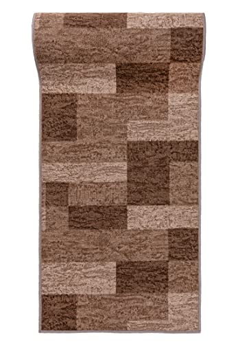 Mazovia rutschfest Teppich Läufer Flur - Modern Geometrische Muster Teppichläufer - Kurzflor Flurläufer für Vorzimmer, Schlafzimmer, Küche - ÖKO-TEX Zertifiziert - Meterware Beige - 67 x 450 cm Mazovia rutschfest Teppich Läufer Flur - Modern Geometrische Muster Teppichläufer - Kurzflor Flurläufer für Vorzimmer, Schlafzimmer, Küche - ÖKO-TEX Zertifiziert - Meterware Beige - 67 x 450 cm von Mazovia
