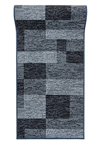 Mazovia rutschfest Teppich Läufer Flur - Modern Geometrische Muster Teppichläufer - Kurzflor Flurläufer für Vorzimmer, Schlafzimmer, Küche - ÖKO-TEX Zertifiziert - Meterware Grau - 67 x 575 cm Mazovia rutschfest Teppich Läufer Flur - Modern Geometrische Muster Teppichläufer - Kurzflor Flurläufer für Vorzimmer, Schlafzimmer, Küche - ÖKO-TEX Zertifiziert - Meterware Grau - 67 x 575 cm von Mazovia
