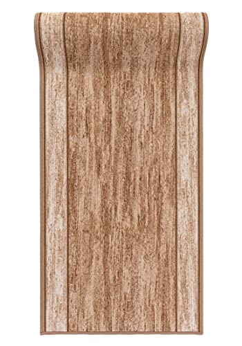 Mazovia rutschfest Teppich Läufer Flur - Modern Muster Teppichläufer - Kurzflor Flurläufer für Vorzimmer, Schlafzimmer, Küche - ÖKO-TEX Zertifiziert - Meterware Beige - 100 x 950 cm von Mazovia