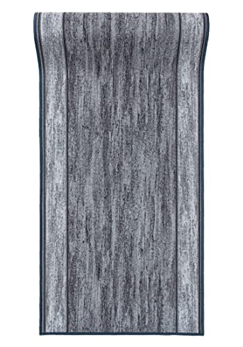 Mazovia rutschfest Teppich Läufer Flur - Modern Muster Teppichläufer - Kurzflor Flurläufer für Vorzimmer, Schlafzimmer, Küche - ÖKO-TEX Zertifiziert - Meterware Grau - 67 x 150 cm von Mazovia