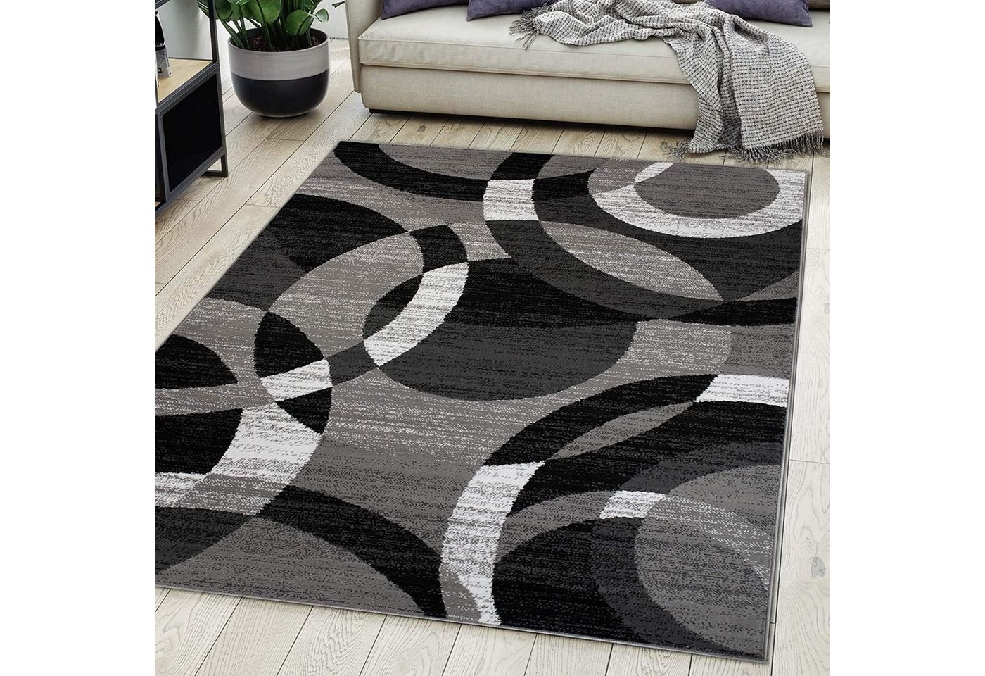 Orientteppich DY-MAYA-Z984A-GRAY, Mazovia, 80x150, Modern, Geometrisch, Kurzflor von Mazovia