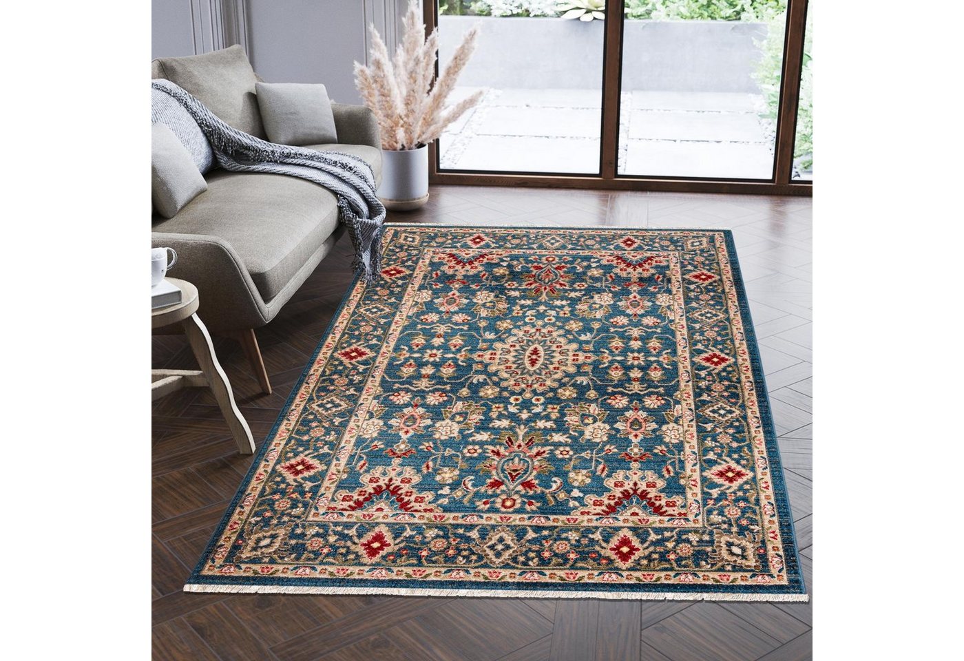 Orientteppich Oriente Teppich - Traditioneller Teppich Orient Blau, Mazovia, 120 x 170 cm, Geeignet für Fußbodenheizung, Pflegeleicht, Wohnzimmerteppich von Mazovia