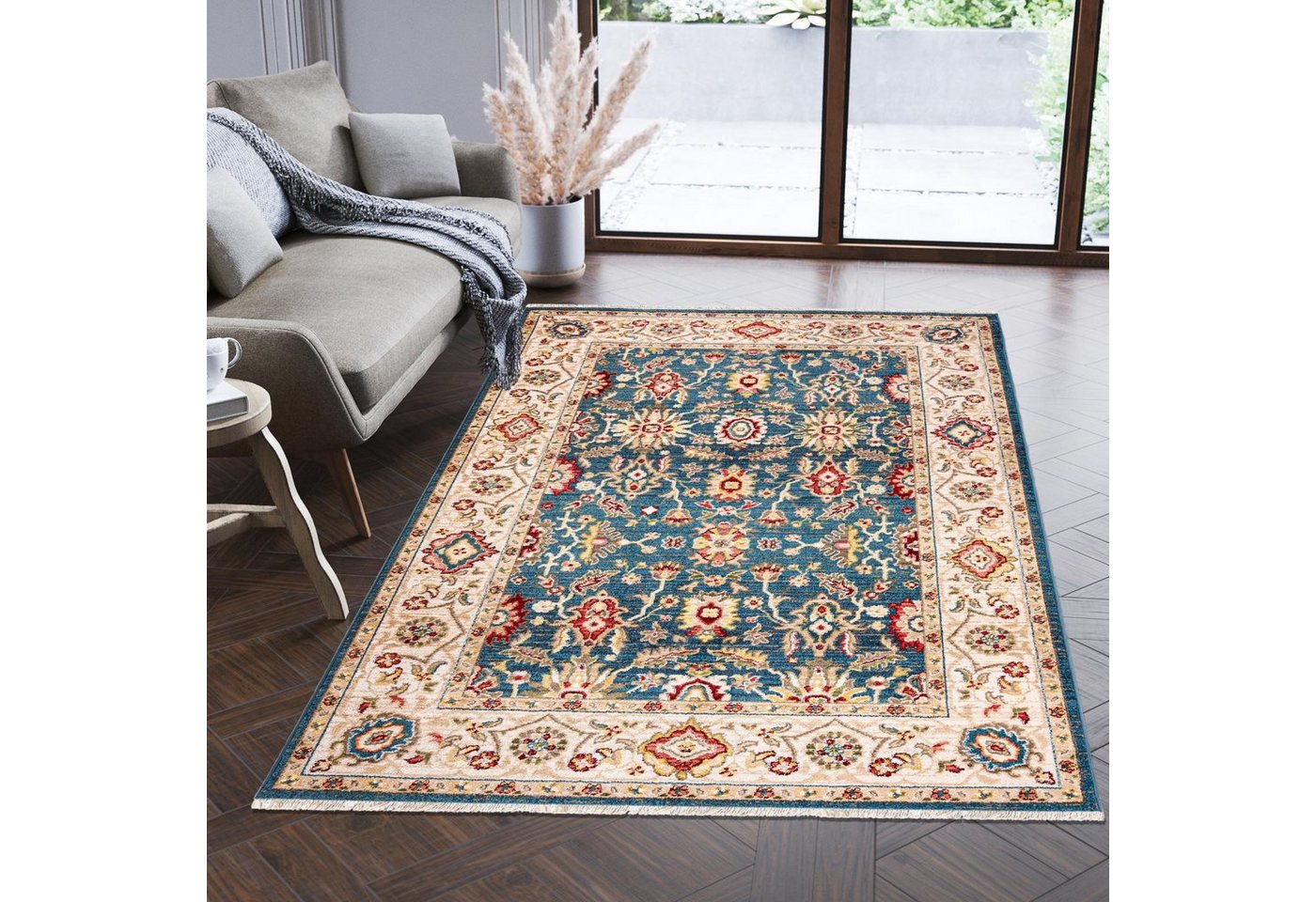 Orientteppich Oriente Teppich - Traditioneller Teppich Orient Blau, Mazovia, 120 x 170 cm, Geeignet für Fußbodenheizung, Pflegeleicht, Wohnzimmerteppich von Mazovia