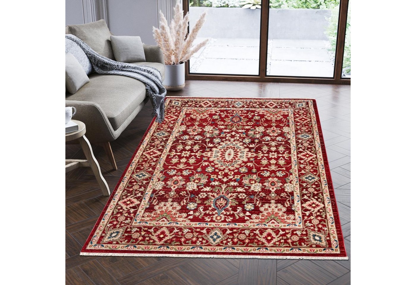 Orientteppich Oriente Teppich - Traditioneller Teppich Orient Rot, Mazovia, 120 x 170 cm, Geeignet für Fußbodenheizung, Pflegeleicht, Wohnzimmerteppich von Mazovia