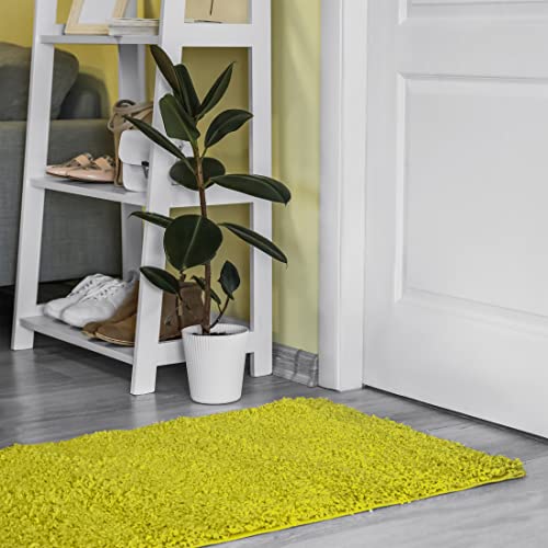 Shaggy Läufer nach Maß Einfarbig - Hochflor Langflor Flauschig Teppichläufer für Flur Schlafzimmer Küche - Teppich Set Läuferset in Versch. Größen und Farben Grün 80 x 400 cm von Mazovia