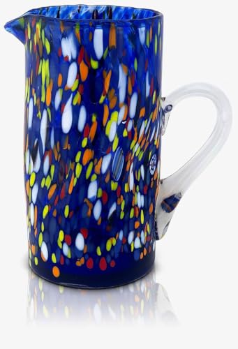 Glaskanne "I Colori di Murano" Classic - Blau von MAZZEGA ART & DESIGN