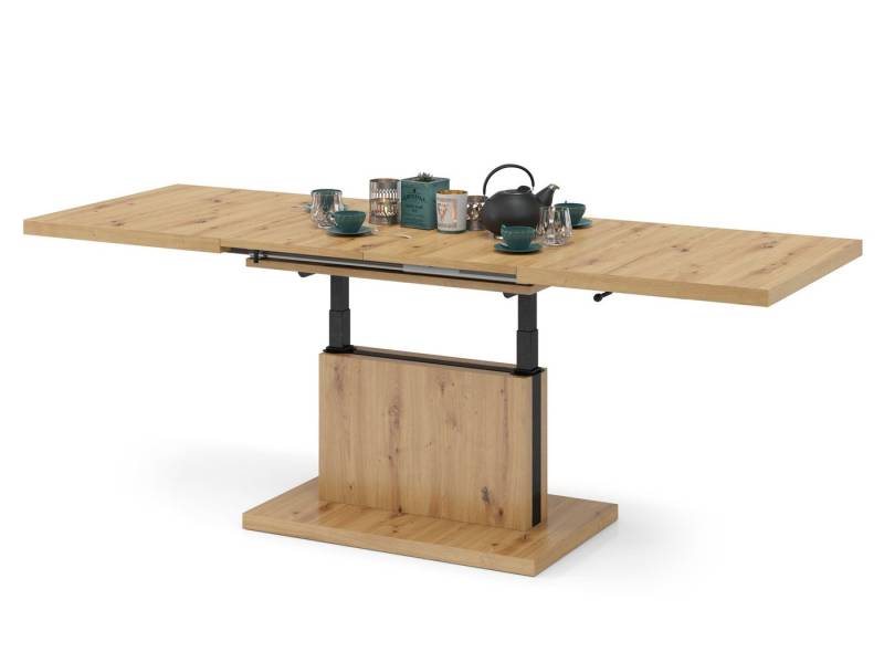 Mazzoni Couchtisch Aston Eiche Artisan stufenlos höhenverstellbar ausziehbar 120-200cm, Funktionstisch, Wohnzimmertisch, Tisch, Esstisch, Sofatisch Mazzoni Couchtisch Aston Eiche Artisan stufenlos höhenverstellbar ausziehbar 120-200cm, Funktionstisch, Wohnzimmertisch, Tisch, Esstisch, Sofatisch von Mazzoni