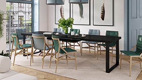 Mazzoni Design Esstisch Avella Tisch ausziehbar 160 bis 310 cm, Farbe:Schwarz matt von Mazzoni