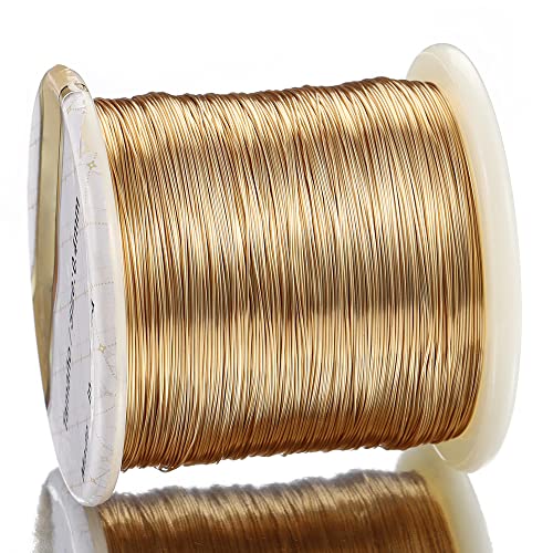 Drut Bonsai，Aluminiowy drut rzemieślniczy, 1 Rolle Draht for DIY-Armbänder, Ohrringe, Schmuckherstellung, Handwerk (Farbe: Goldfarbe, Größe: 0,3 mm – 400 Meter) (Color : Kc GoldColor, Size : 0.8mm-5 von MbeLLO