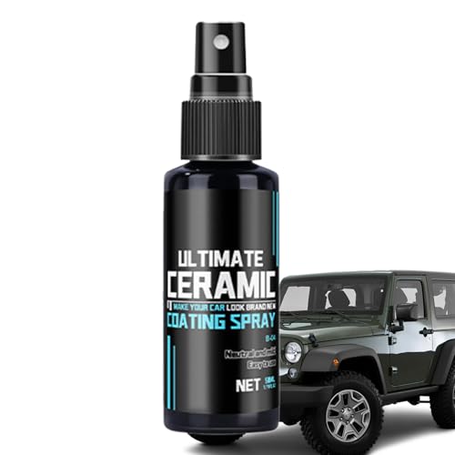 Autokeramikbeschichtung | Lackkristallpolierflüssigkeit | Hochglänzende Anti-Kratzer-Beschichtungsmittel für Scheinwerfertür Heimglas Windschutzscheibe Spiegel Boot Marine RV Fenster von Mbiyhgta