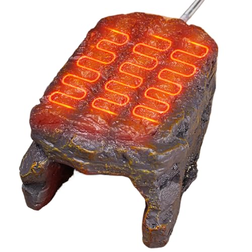 Beheizte Reptilienhöhungen Höhlen - Realistischer Harzgestein Lebensraum, energieeffizientes Heizkissen, einfacher Einrichtung bequemer warmer Schutztanks | Sichere Materialien für Geckos Turtles Eide von Mbiyhgta