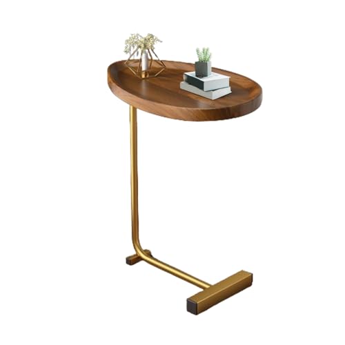 Beistelltisch in C-Form - moderner Beistelltisch platzsparend, eleganter Couchtisch | Funktionaler Sofatisch mit robustem Metallrahmen, kompakter C-förmiger Tisch für Computer von Mbiyhgta