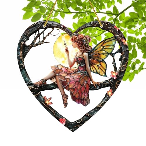 Fairy Sun Catcher Craft – gebeizte Acryl-Fensterdekoration – gebeizte Acryl-Fensterkunst, Wanddekoration, Fensterdekoration für Zuhause Fairy Sun Catcher Craft – gebeizte Acryl-Fensterdekoration – gebeizte Acryl-Fensterkunst, Wanddekoration, Fensterdekoration für Zuhause von Mbiyhgta