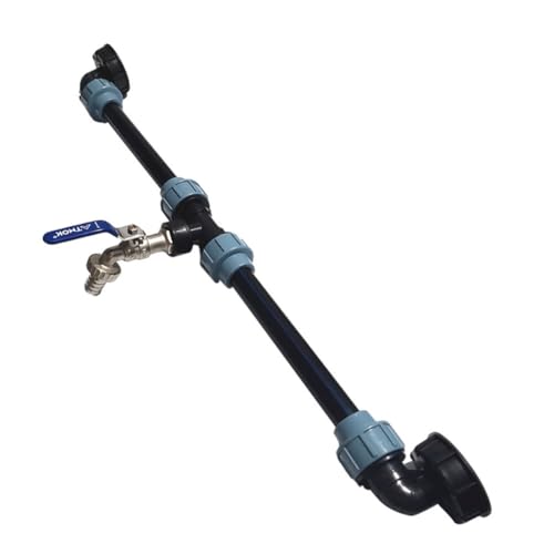 IBC Tank Wasserhahn - grobe Gewindeschlauchanpassung, sichere Tankventil | Tank -Tank -Wasserhahnadapter mit Versiegelung, Gartenschlauchanschluss für IBC für das Gewächshaus -Watering -Kit, ein Setup von Mbiyhgta