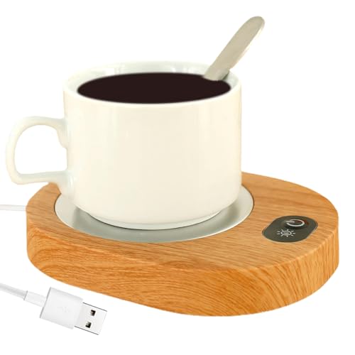 Kaffeetasse wärmer - Elektrombasse Heizung, Schreibtischgetränkeplatte, kompaktes Getränkwärmer | Tragbares Becher Heizkissen mit automatisch abgeschaltetem Home Tee Kaffee Kakaomilch und konst von Mbiyhgta