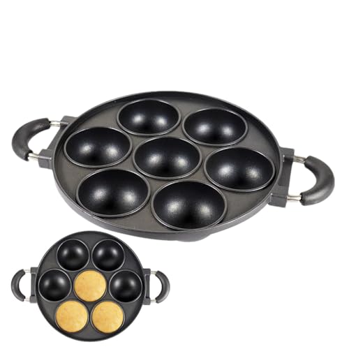 Keksform aus Gusseisen – vielseitige Muffinform aus Eisen, Keksform | robuste vorgewürzte Gusseisenpfanne, klassisches Antihaft-Backwerkzeug zum Backen von Keksen, Muffins, g Keksform aus Gusseisen – vielseitige Muffinform aus Eisen, Keksform | robuste vorgewürzte Gusseisenpfanne, klassisches Antihaft-Backwerkzeug zum Backen von Keksen, Muffins, g von Mbiyhgta