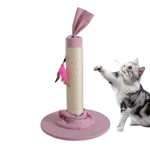 für Katzen – großer in Bonbonform | Große Kratzpfosten 53 cm / 21 Zoll mit Federspielzeug zum Aufhängen, interaktives Katzenspielzeug für alle Rassen für Katzen – großer in Bonbonform | Große Kratzpfosten 53 cm / 21 Zoll mit Federspielzeug zum Aufhängen, interaktives Katzenspielzeug für alle Rassen von Mbiyhgta