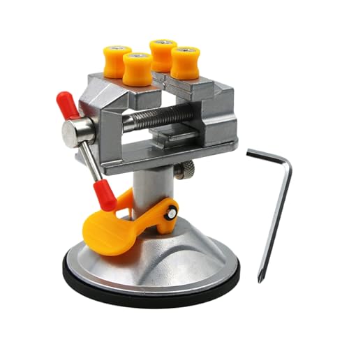 Mbiyhgta Bohrmaschinen-Schraubstock - 360-Grad Saugbasis Kleine Bohrmaschinenbankzwinge | Leichtmetall Spannwerkzeug Mit Tischklemme Für Metallarbeiten Schmuckherstellung Und Holzbearbeitung von Mbiyhgta