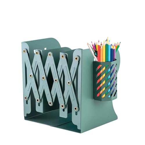 Mbiyhgta Desktop Bookshelf Organizer | Teleskop -Desktop -Buchhandel -Buchregal Organizer, Metal -Desktop -Bücherregal, Schreibtisch Organizer mit Stifthalter, Schreibtisch Organizer von Mbiyhgta