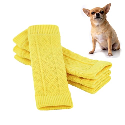 Mbiyhgta Ellenbogenschützer für Hunde, Armmanschette für Hunde – Stricksocken, Beinwärmer, 4 Stück | Ellenbogenstütze, Manschette von Mbiyhgta