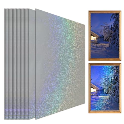 Mbiyhgta Holografisches Papier,A4 Holografische Laminier Aufkleberbogen - 20 Bögen Einfach Schneidbare Abziehbilder Selbstklebende Dekoration Mbiyhgta Holografisches Papier,A4 Holografische Laminier Aufkleberbogen - 20 Bögen Einfach Schneidbare Abziehbilder Selbstklebende Dekoration von Mbiyhgta