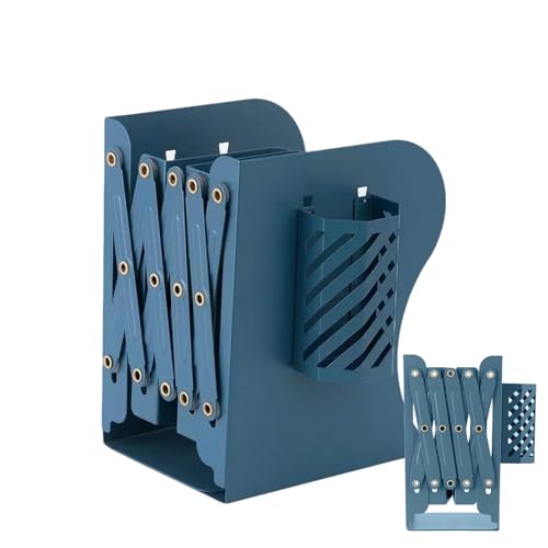 Mbiyhgta Kleines Schreibtischbuchhandel - Teleskop -Desktop -Bücherregalbuch - -Organizer, Metal -Desktop -Bücherregal, Schreibtisch Organizer mit Stifthalter, Schreibtisch Organizer von Mbiyhgta