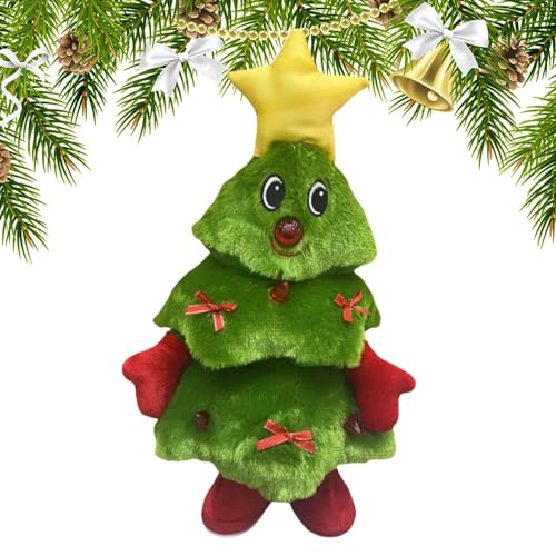 Mbiyhgta Tanzender Weihnachtsbaum mit Musik – tanzendes Plüsch-Weihnachtsspielzeug, Musikdekoration aus Plüsch im leuchtenden Design für Eingangstische, Couchtische und Kamine Mbiyhgta Tanzender Weihnachtsbaum mit Musik – tanzendes Plüsch-Weihnachtsspielzeug, Musikdekoration aus Plüsch im leuchtenden Design für Eingangstische, Couchtische und Kamine von Mbiyhgta