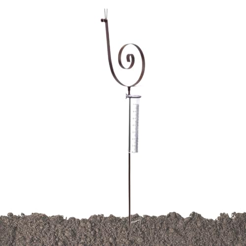 -Pfahl Regenmesser - Gartendekoration im Freien, dekoratives Wassermesser, Rasenwetterwerkzeug | Klarer Acrylrohr mit einfacher Leseskala und niedliche Schneckenfigur zur Messung der Niederschla von Mbiyhgta