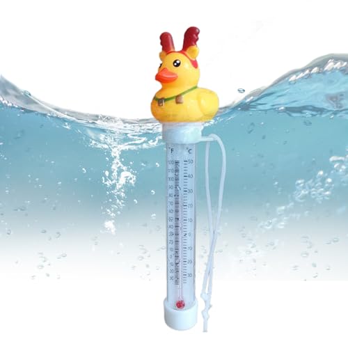 Pooltemperaturmesser schwimmendes Lesen, einfache Lesen des Pool -Wassertemperaturmesser von Mbiyhgta