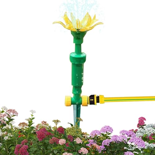 Sprinkler Rasenwasser – Sprinkler mit Blumensprühkopf, Gartenbewässerungssystem | Duschstück mit automatischer Blüte, System mit großer Abdeckung für die Pl von Mbiyhgta