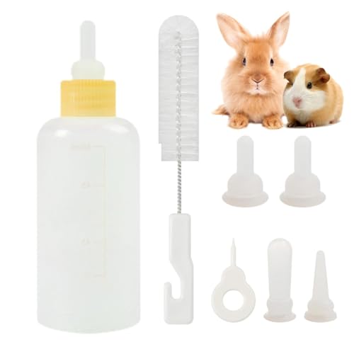 Stillflaschen-Set für Welpen – Flasche für Neugeborene, tragbares Still-Set | 7-teiliges wiederverwendbares Babyflaschen-Set, multifunktionale Futterlösung mit Po-Flasche von Mbiyhgta