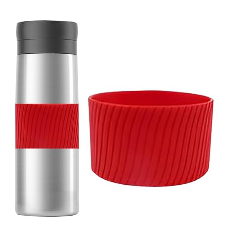 Tassenhülsen – Silikon-Tassenhüllen, Wasserflaschen-Stiefel | Rutschfeste, hitzebeständige Schutzmanschette für Glasflaschen von Mbiyhgta