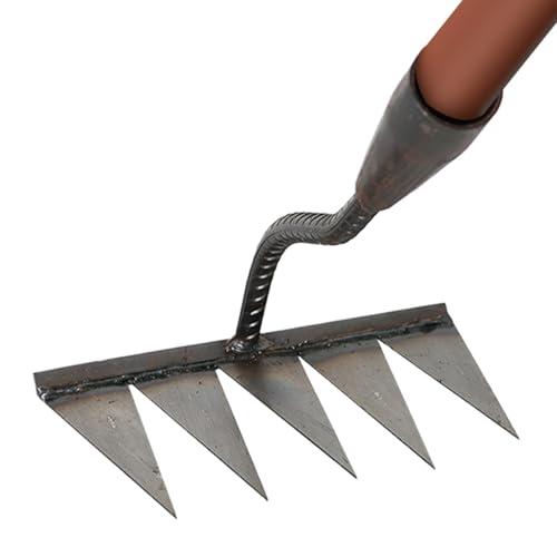Tool Jäten – Eisenrechen | Tragbarer Schlechter Tipper, Hochgartengarten, unerwartetes Handbuch, Gartenblätter, entwurzelnde Artefakte für den Arm nach hinten von Mbiyhgta