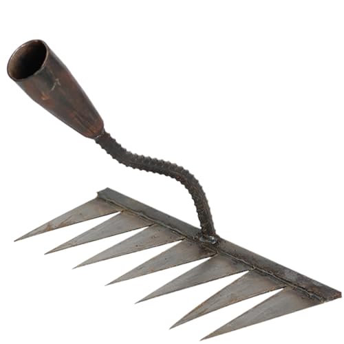 Tool Jäten – Eisenrechen | Tragbarer Schlechter Tipper, Hochgartengarten, unerwartetes Handbuch, Gartenblätter, entwurzelnde Artefakte für den Arm nach hinten von Mbiyhgta