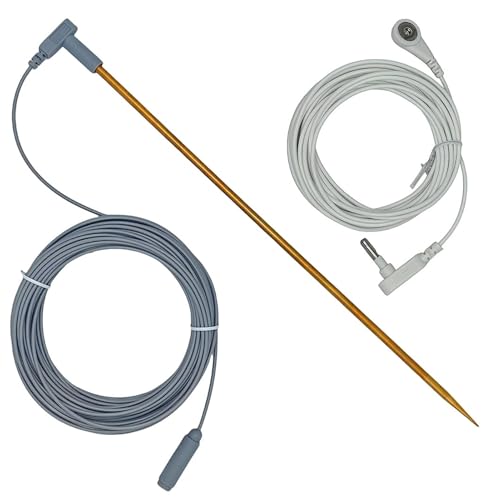 Tragbares Erdungsstangen -Kit, Erdungsset mit 40 Fuß Kabel | Erde verbundene Produkte, Erdungstester Erdung für geerdete Erde von Mbiyhgta