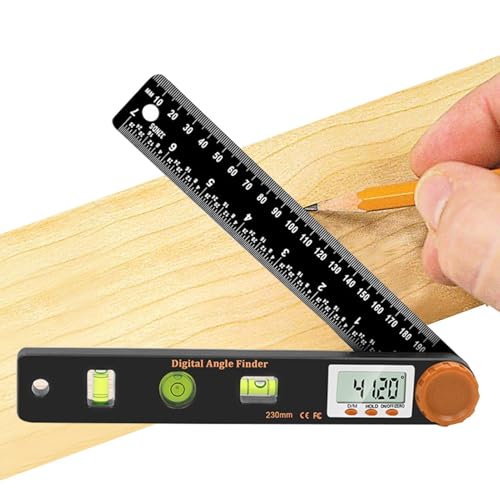 Winkelsuchlineal – digitaler -Winkelwinkel, feinerer Messwinkel, Werkzeug 9,06 x 1,57 x 0,63 Zoll mit LCD-Display | Digitaler Winkelmesser 4 in 1 für Winkelsuchlineal – digitaler -Winkelwinkel, feinerer Messwinkel, Werkzeug 9,06 x 1,57 x 0,63 Zoll mit LCD-Display | Digitaler Winkelmesser 4 in 1 für von Mbiyhgta