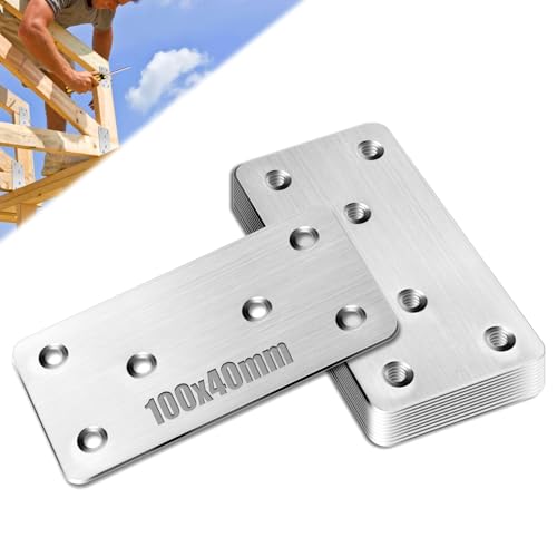 Mbsomnus 10 Stück Flachverbinder, Edelstahl Lochplatte 100×50×1.8mm Holzverbinder Verbinder Metall Flachverbinder Verbindungsplatte für Befestigung Fenster Schrank Bett und anderen Möbeln Mbsomnus 10 Stück Flachverbinder, Edelstahl Lochplatte 100×50×1.8mm Holzverbinder Verbinder Metall Flachverbinder Verbindungsplatte für Befestigung Fenster Schrank Bett und anderen Möbeln von Mbsomnus
