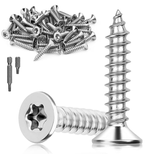 Mbsomnus 110 Stk Holzschrauben Torx M4x40 mm Schrauben Edelstahl A2 V2A Senkkopfschrauben Holz DIN7991 Spanplattenschrauben Vollgewinde Selbstschneidende Blechschrauben für Möbel Maschinenreparatur Mbsomnus 110 Stk Holzschrauben Torx M4x40 mm Schrauben Edelstahl A2 V2A Senkkopfschrauben Holz DIN7991 Spanplattenschrauben Vollgewinde Selbstschneidende Blechschrauben für Möbel Maschinenreparatur von Mbsomnus