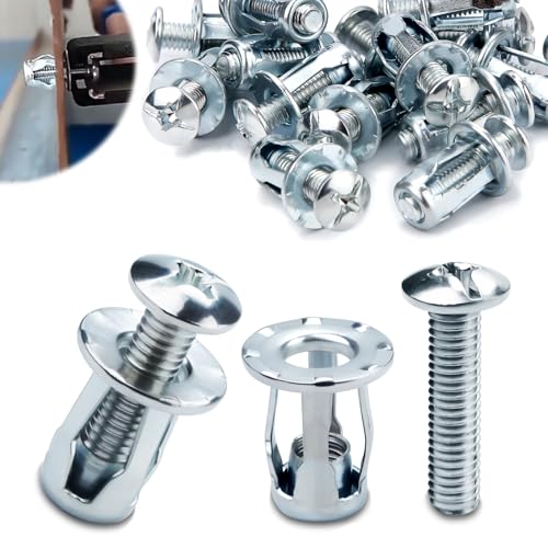 Mbsomnus 15 Stück Jack Nuts Petal Nuts M6x25 Hohlraum Metallanker Expansion Nuts Hohlraumdübel Dünne Befestigungen Hohlwandanker Sortiment Kit Schwerlast für Dünne Wände Hohltüren Eisenblech von Mbsomnus