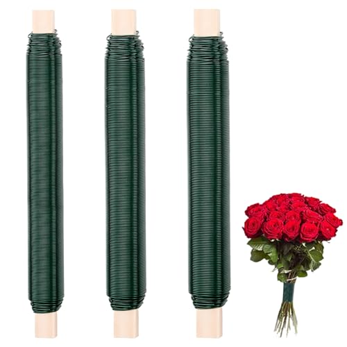 Mbsomnus 3 Stück Blumendraht Bindedraht Grün Wickeldraht 0,7mm/0,5mm/0,35mm Basteldraht auf Holzwickel für Befestigung von Blumen Pflanzen DIY Kreative Projekte Dekoration Mbsomnus 3 Stück Blumendraht Bindedraht Grün Wickeldraht 0,7mm/0,5mm/0,35mm Basteldraht auf Holzwickel für Befestigung von Blumen Pflanzen DIY Kreative Projekte Dekoration von Mbsomnus
